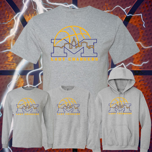 Lady Chargers Capital Gray Fanwear **AVAILABLE in LONG SLEEVE/SWEATSHIRT/HOODIE**