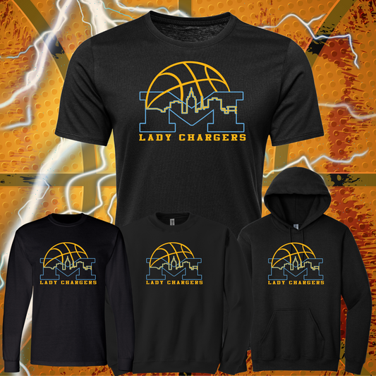 Lady Chargers Capital Black Fanwear **AVAILABLE in LONG SLEEVE/SWEATSHIRT/HOODIE**