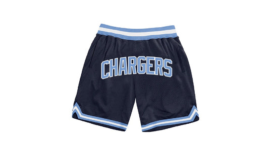 LIMITED STOCK! Embroidered Chargers Spirit Shorts